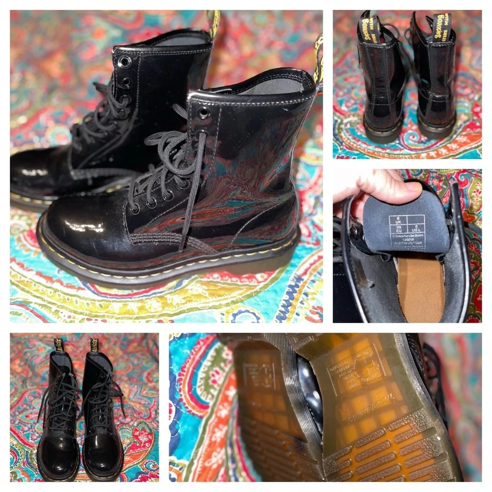 Size 8 Docs Black Patent worn a few times - Picture 4 of 6